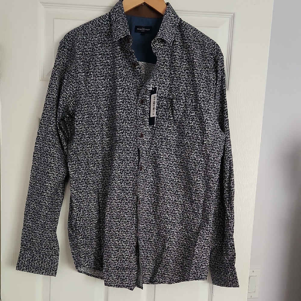 Rue Saint Patrick Black and White Casual Shirt